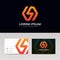 Abstract minimalistic lightning sign company icon logo symbol vector design