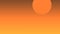 Abstract minimalistic orange sunset with night sky background animation