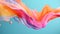 Abstract minimalistic wallpaper with splashing wave of paint in bright colors. Viscous liquid