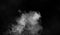 Abstract misty smoke a isolated black background
