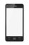 Abstract mobile phone with blank screen. Isolated. My design.