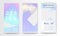 Abstract mockup colorful gradient background roll up concept for your graphic colorful design