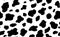 Abstract modern dalmatian fur seamless pattern. Animals trendy background. Black and white decorative vector