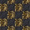 Abstract modern geometry repitable motif for surface design. Cool gold and black seamless pattern