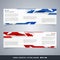 Abstract modern gradient blue and red technology banners