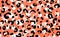 Abstract modern leopard seamless pattern. Animals trendy background. Peach and black decorative vector stock