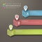 Abstract modern paper location mark infographic elements