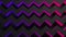 Abstract modern zigzag composition with colorful gradient pink, vivid, purple geometric shapes on black background. 3D animation