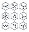 Abstract molecule icons design. vector