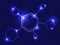 Abstract molecules shiny background