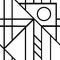 Abstract Mondrian style seamless vector pattern background. Monochrome Bauhaus geometric diagonal grid black and white