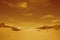 Abstract monochrome color filter with orange hues of the unusual sand dunes at Minas de San Jose in Teide National Park, Tenerife,