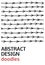 Abstract monochrome cover template with doodle
