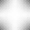 Abstract monochrome dot pattern - geometrical simple halftone vector background graphic from circles