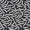 Abstract monochrome fashion flat seamless vector pattern with geometric bend doodles. Wrapping hipster scribbles