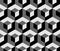 Abstract monochrome pattern with overlapping squares. Seamless 3