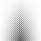 Abstract monochrome polka dot pattern - geometric vector background design