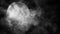 Abstract moon and clouds with mystery smoke backdround. Astronomy texture for design element, copy space