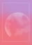 Abstract Moon on Pastel Pink Background