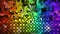 Abstract mosaic rainbow colored glowing squares