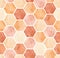 Abstract mosaic seamless pattern with hexagonal elements with spaces