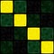 Abstract mosaic yellow green black dark tile