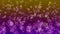 Abstract Motion Artistic Purple Yellow Blurry Focus Big And Small Flying Dandelion Flower Shape Particles