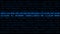 Abstract motion over varying blue binary code background in 4K - brightening via light bar in vertical movement - endless loop
