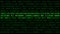 Abstract motion over varying green binary code background in 4K - brightening via light bar in vertical movement - endless loop