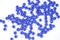 Abstract motive made out of blue-and-white beads. Composition