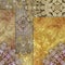 Abstract motley patterned and golden backgraund