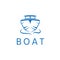 Abstract motor boat vector design template