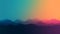 Abstract mountains with colored gradient background