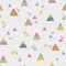 Abstract mountains seamless pattern. Cute geometric and doodle mountain background