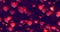 Abstract multicolor gradient red and purple gradient background with bokeh glitter and red hearts shape flowing, valentine day