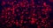 Abstract multicolor gradient red and purple gradient background with bokeh glitter and red hearts shape flowing, valentine day