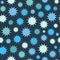Abstract multicolor star firework background. Circles seamless pattern.
