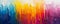 Abstract multicolored banner with colored oil streaks. Colorful paint dripping down