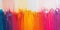 Abstract multicolored banner with colored oil streaks. Colorful paint dripping down