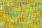 Abstract multicolored checkered wave form pattern on yellow back