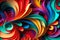 An abstract multicolored origami paper background. Created with Generative AI