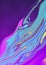 Abstract Multicolored Psychedelic Curves in Blurry Purple Background