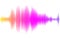 Abstract multicolored sound wave with lines