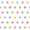 Abstract multicolored star shape patern background. Tileable seamless design