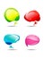 Abstract multiple colorful chat balloons