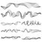 Abstract music sound waves pulse vector set