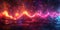 Abstract musical background with sound waves and vibrant concert bits