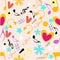 Abstract musical seamless pattern.