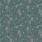 Abstract natural textured seamless pattern in dark green halftones.