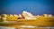 Abstract nature sculptures in White desert, Sahara, Egypt